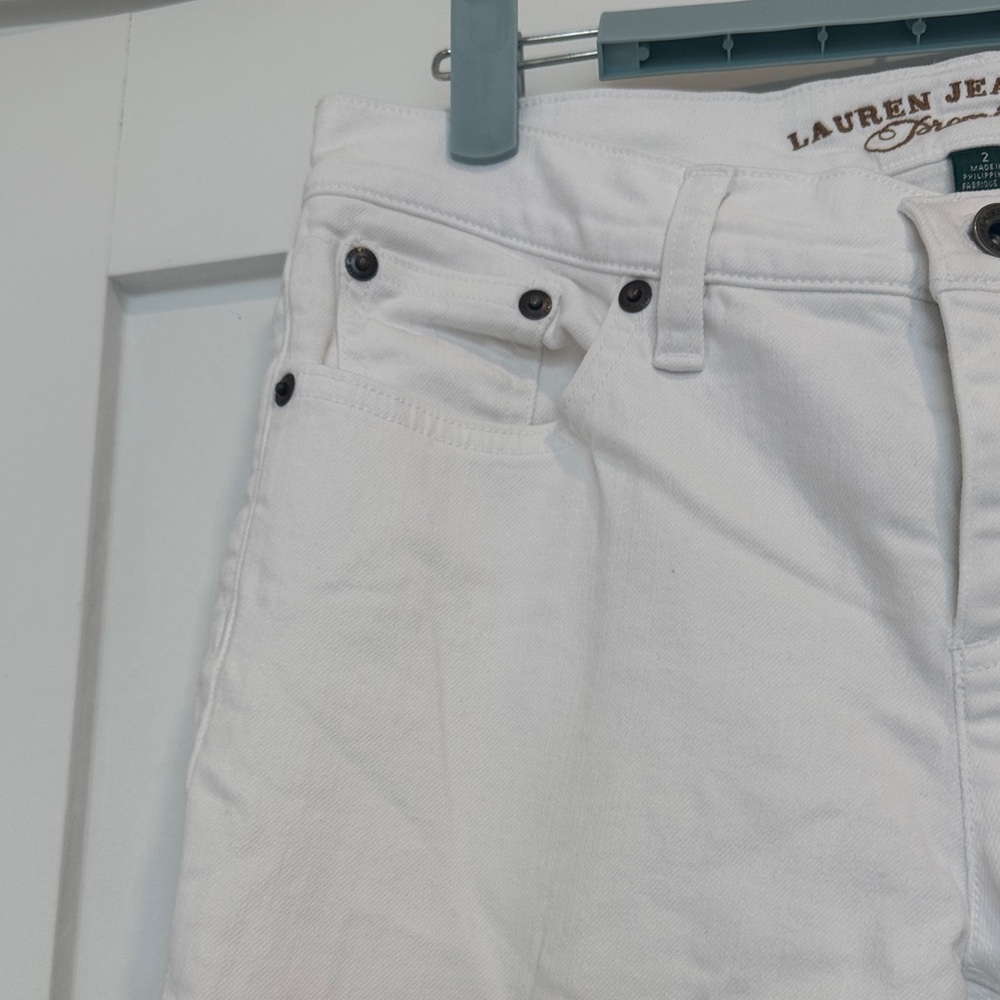 Ralph Lauren Women's Straight Leg White Jeans - Picture 3 of 6
